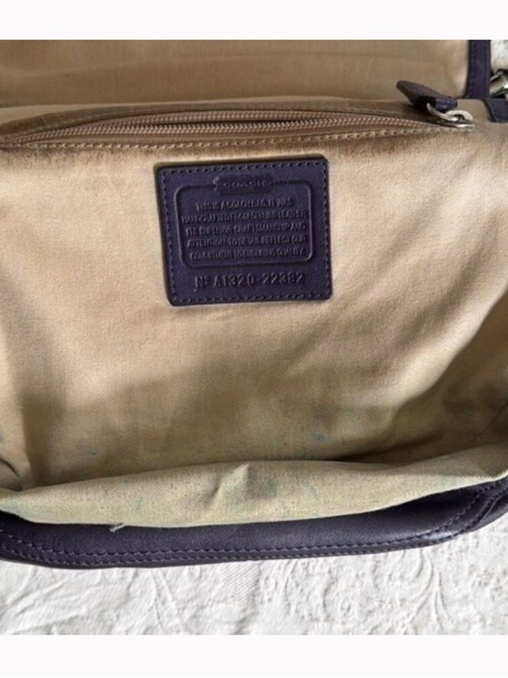 Vintage Coach Purple Women's Bag - Picture 10 of 11